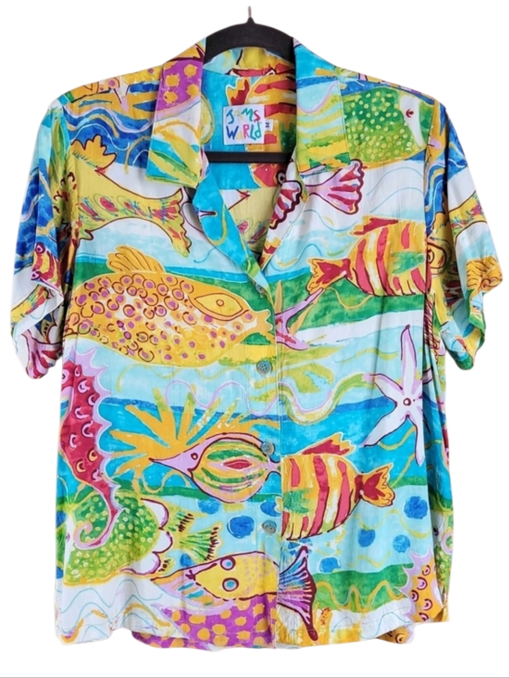 Vintage Jams World Rayon Shirt From The Creature Of The Sea Collection  Medium